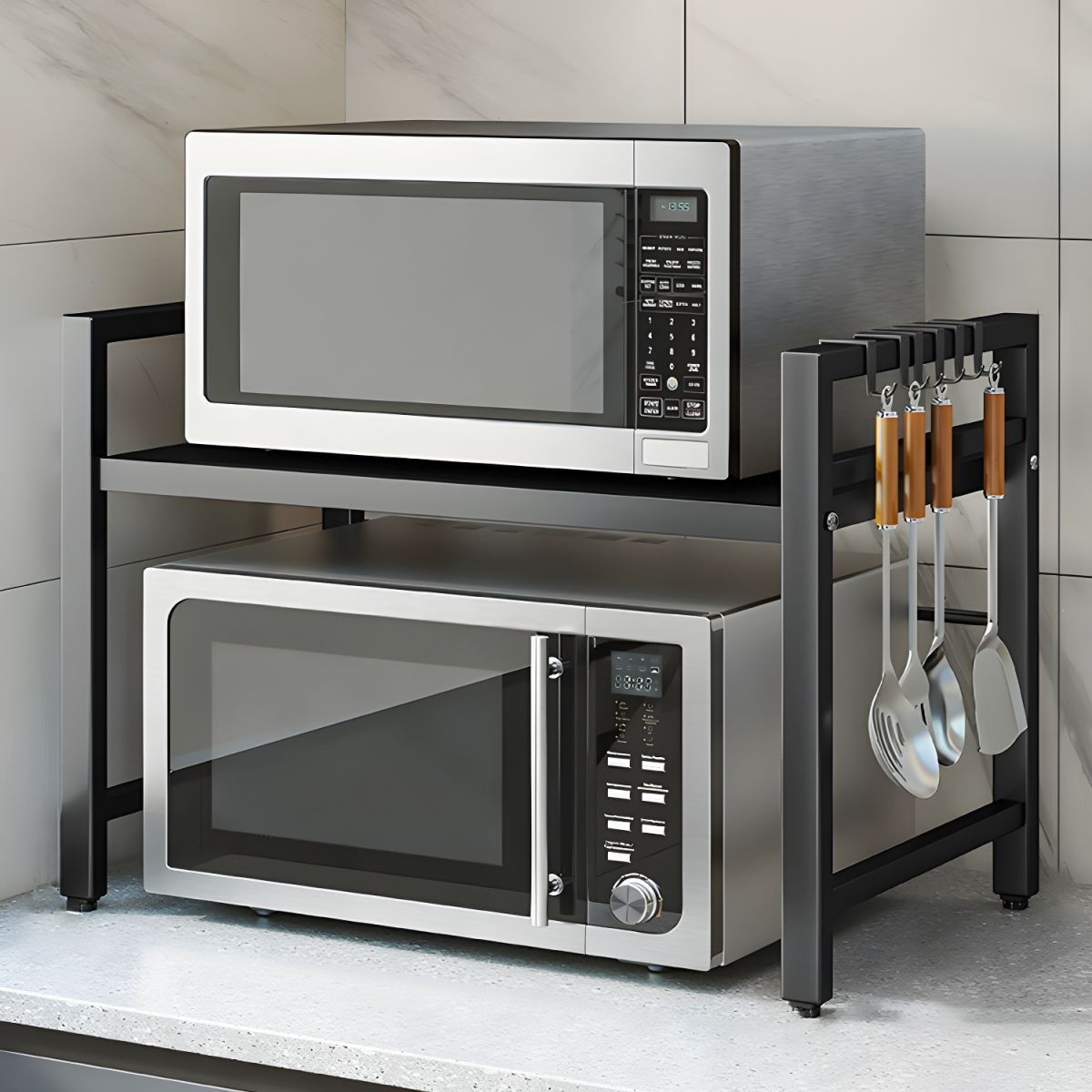 Raxiva-etagere de rangement reglable pour micro ondes