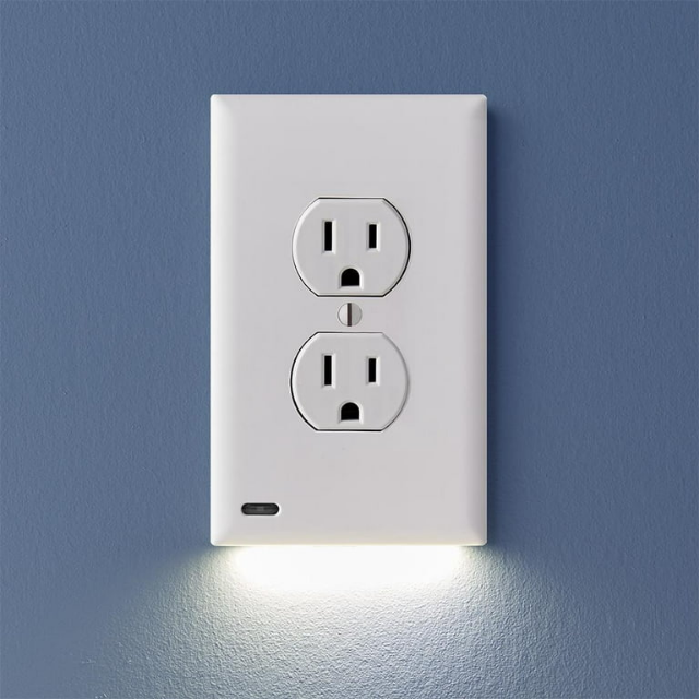 Raxiva-double wall plug socket led hallway night light set