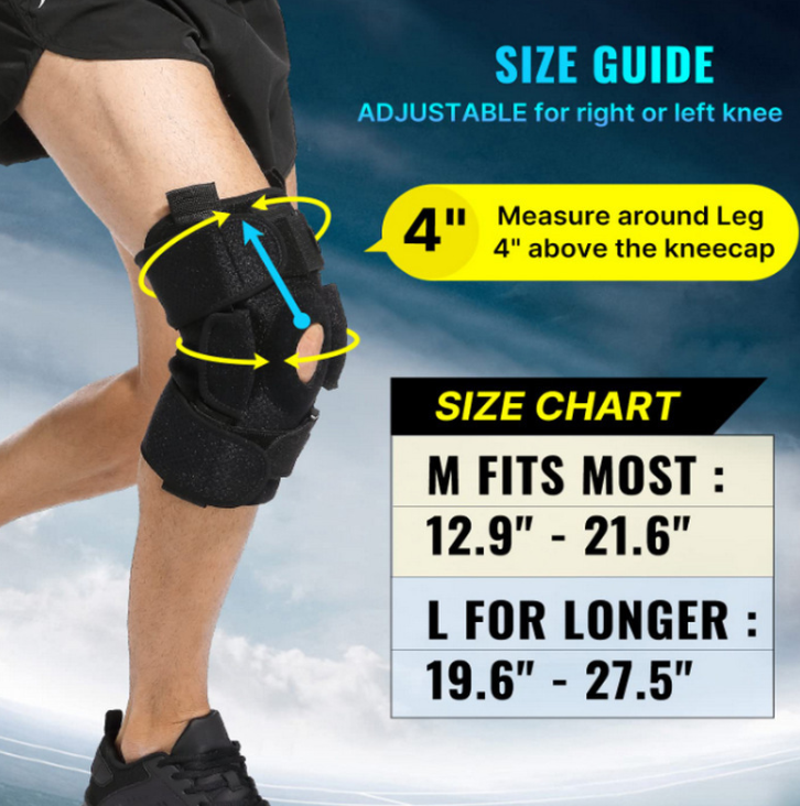 Raxiva-adjustable hinged knee brace for meniscus tear