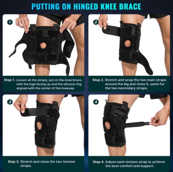 Raxiva-adjustable hinged knee brace for meniscus tear