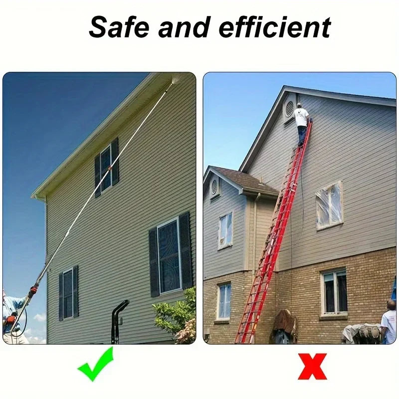 Raxiva-4000 psi telescoping high pressure washer wand set for gutter roof drainage walls cleaning 1