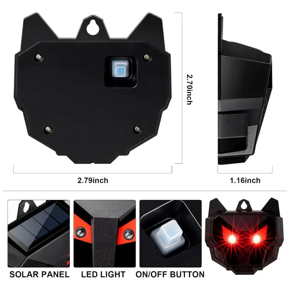 Raxiva-solar powered outdoor nighttime animal repeller 2pcs