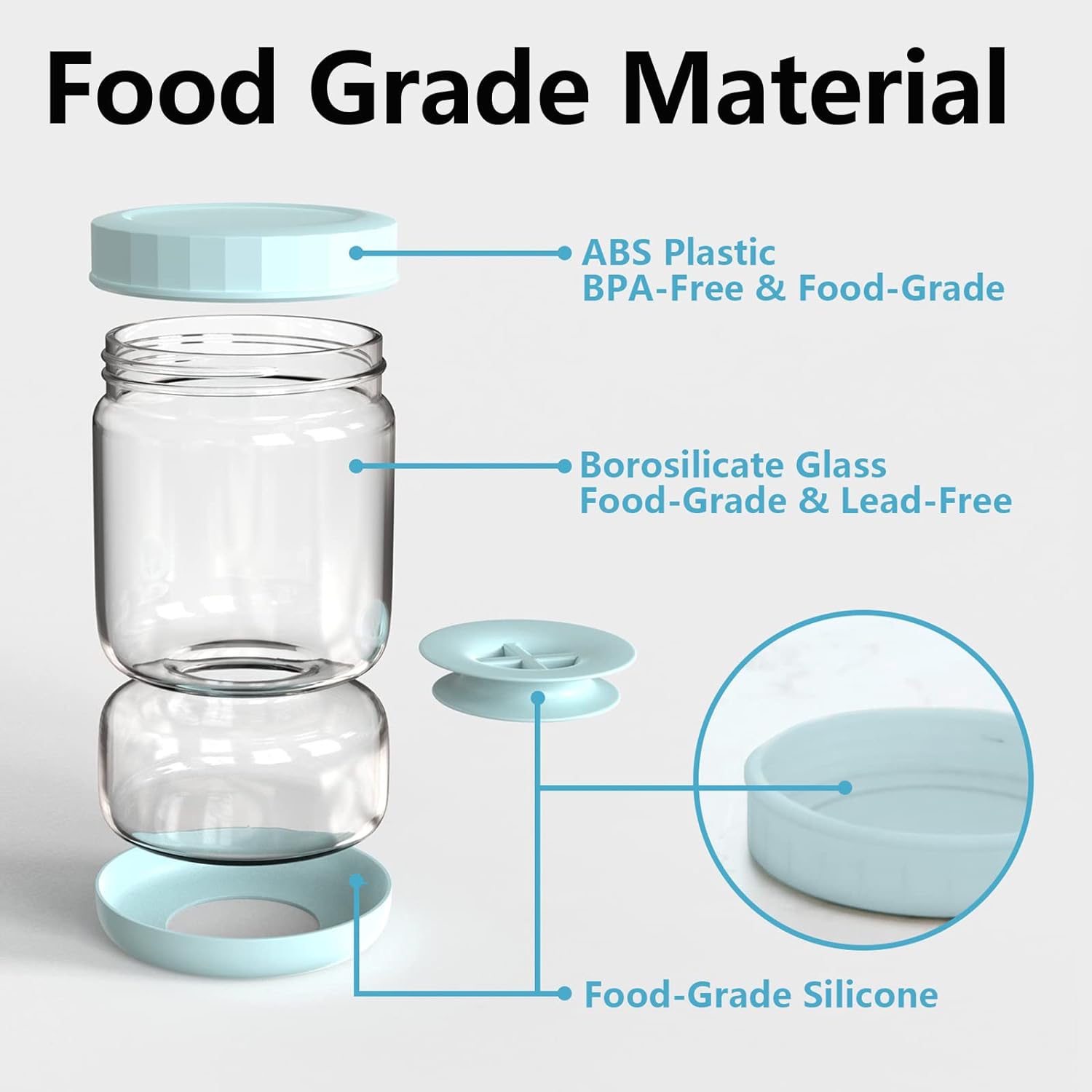 Raxiva-glass pickle separator container