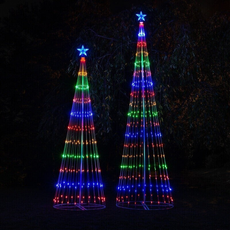 Raxiva-christmas multicolor led animated outdoor light show tree