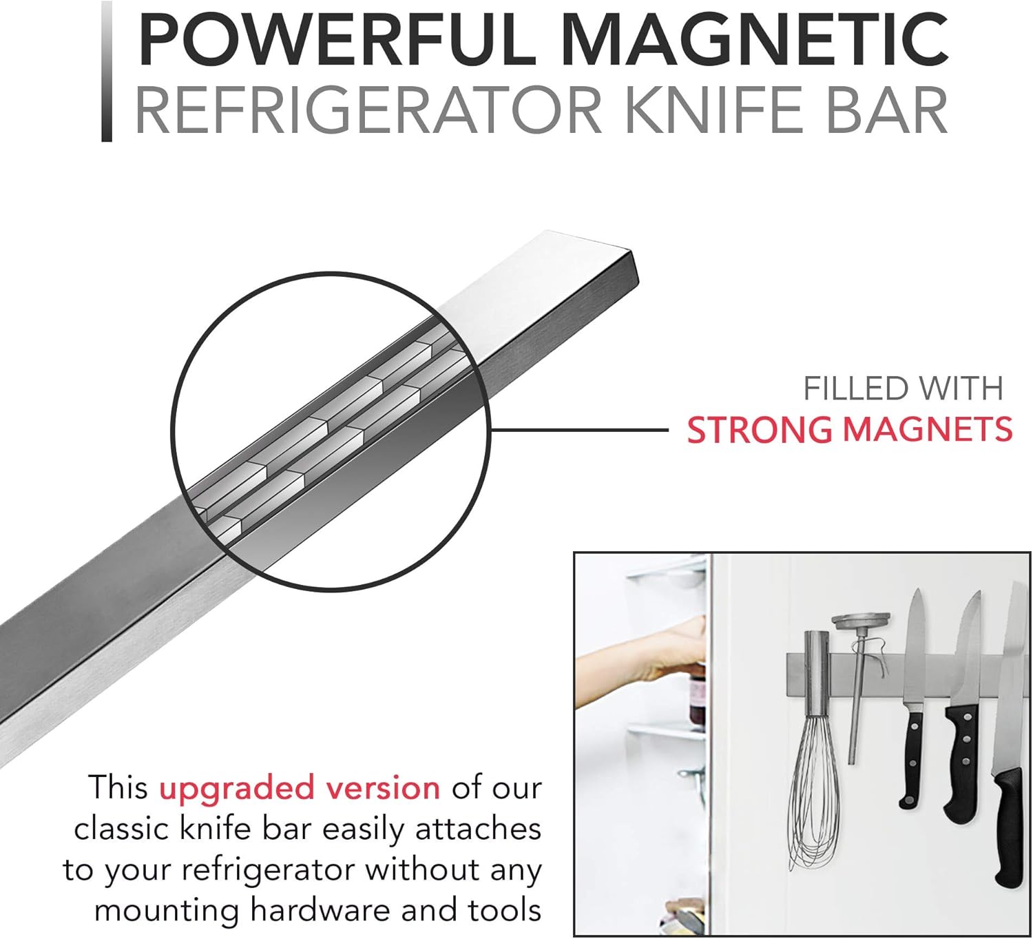 Raxiva-14 inch magnetic knife and tools holder