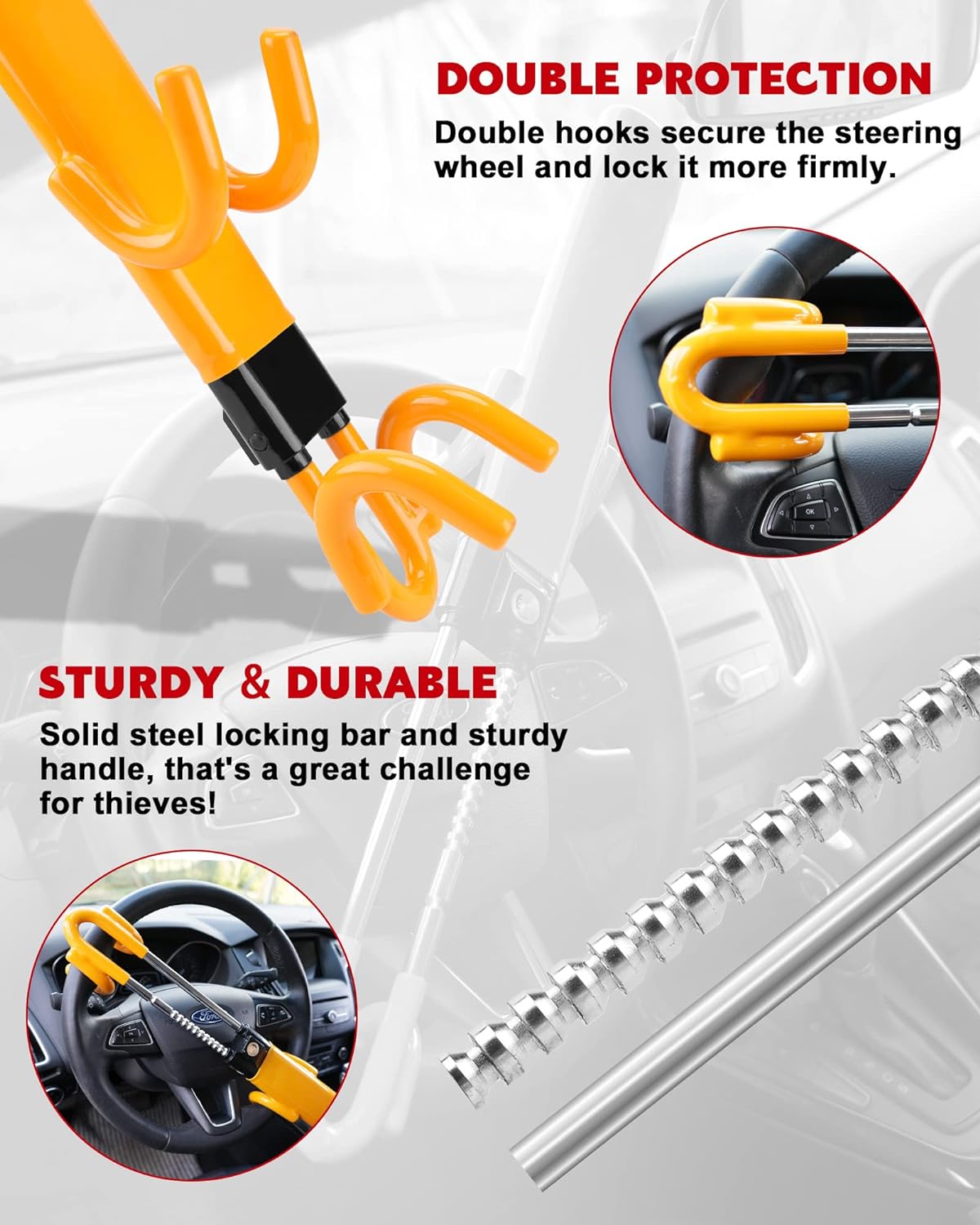 Raxiva-car steering wheel lock