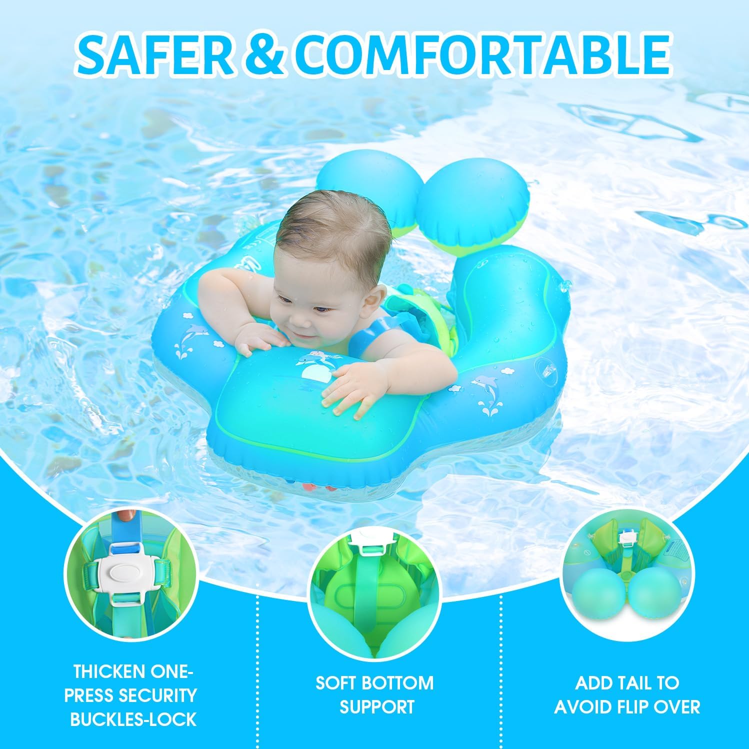Raxiva-baby swim float with canopy