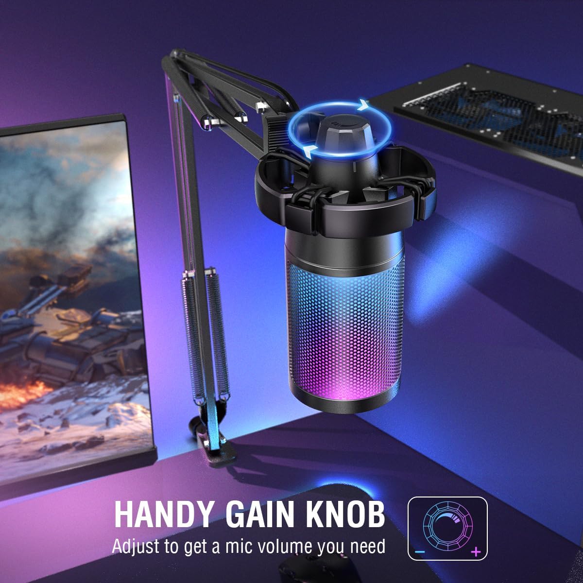 Raxiva-gaming pc podcast condenser microphone