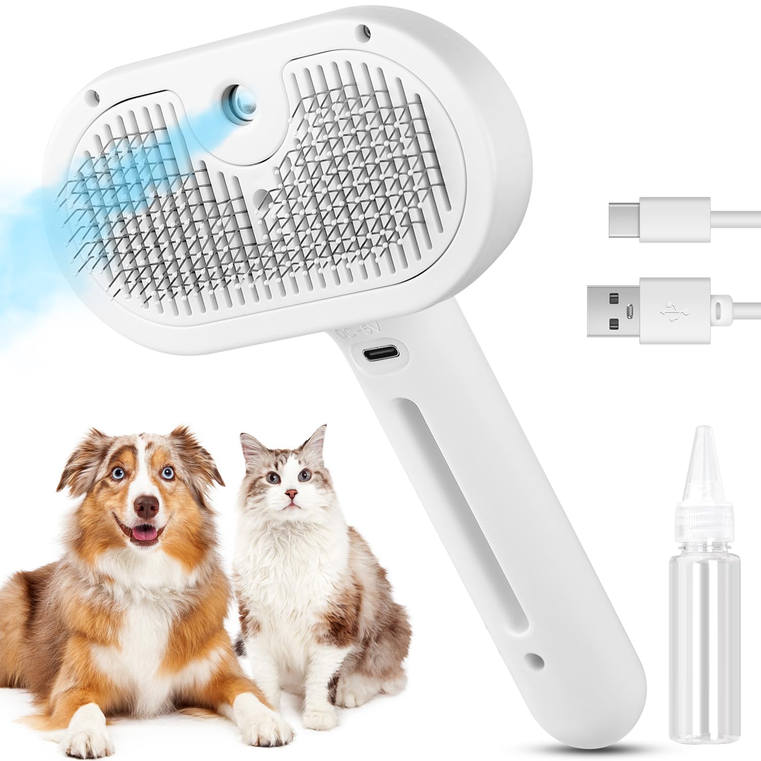 Raxiva-cat dog steam brush