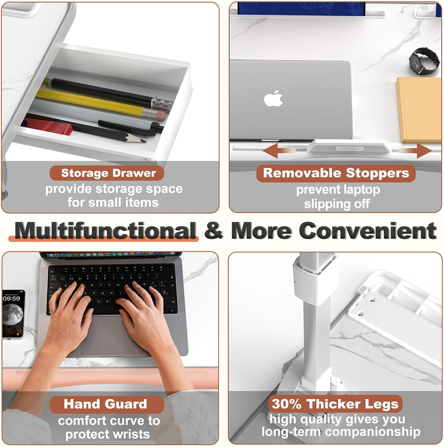 Raxiva-adjustable laptop stand for bed