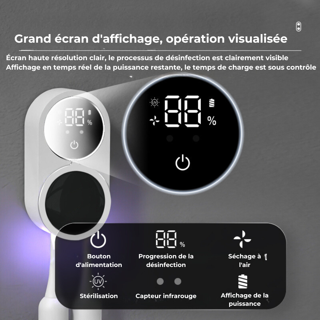 Raxiva-desinfecteur brosse a dents uv sterilisation efficace sans contact