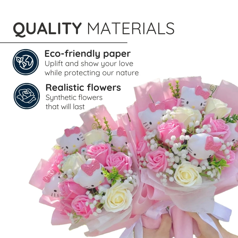 Raxiva hello kitty flower bouquet
