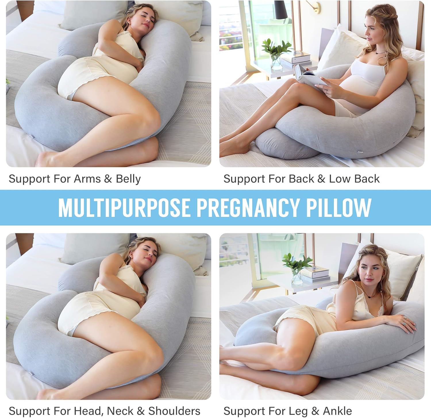 Raxiva-c shaped full body maternity pillow