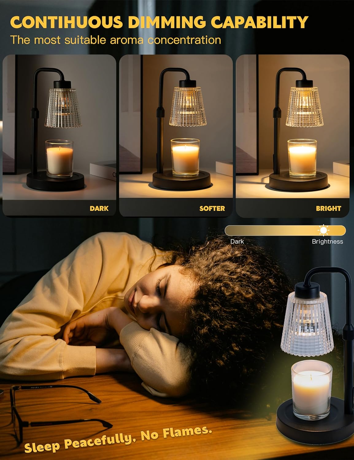 Raxiva-dimmable candle lamp warmer