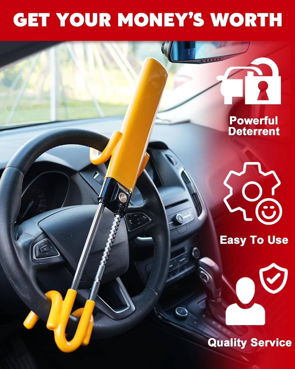 Raxiva-car steering wheel lock