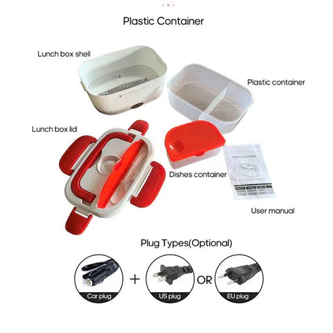 Raxiva-portable heated lunch box food warmer 50w 1