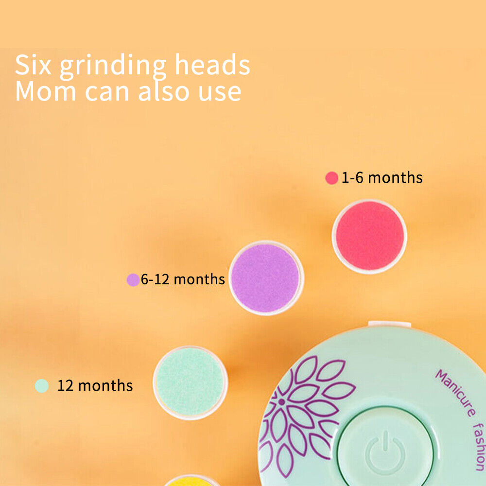 Raxiva-baby nail trimmer with six grinding heads