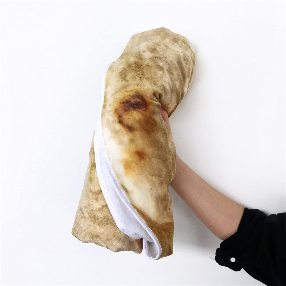 Raxiva-burrito tortilla food throw blanket