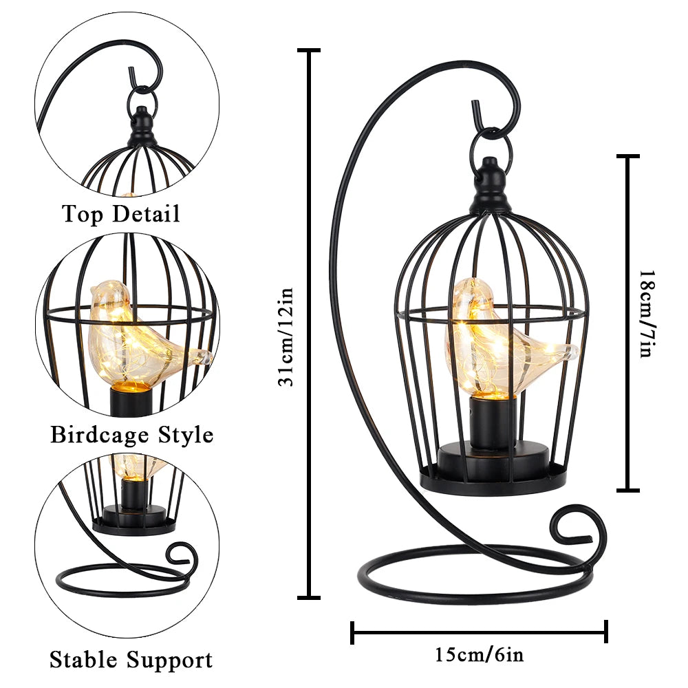 Raxiva-vintage birdcage table lamp timeless elegance for your space