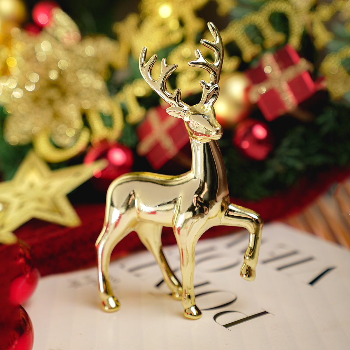 Raxiva-elegant christmas reindeer indoor decor festive charm home