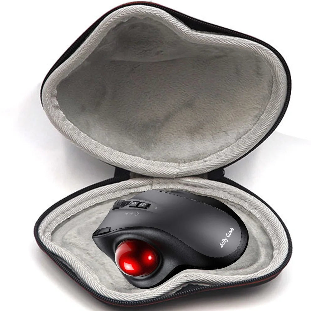 Raxiva - Ergonomic 2.4G Wireless Trackball Mouse – Precision Vertical Laser Mouse with 2400 DPI & Protective Hard Case for Laptop/Desktop