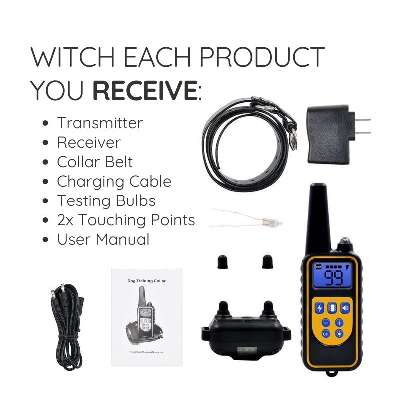 Raxiva remote dog training collar