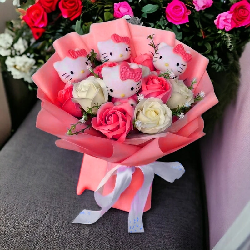 Raxiva hello kitty flower bouquet