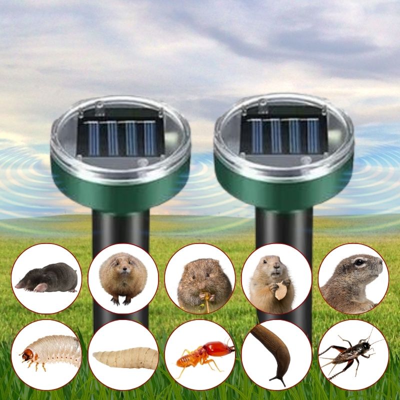 Raxiva infrared solar powered burrowing pest repellent