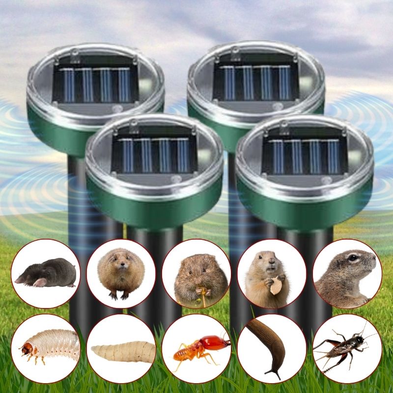 Raxiva infrared solar powered burrowing pest repellent