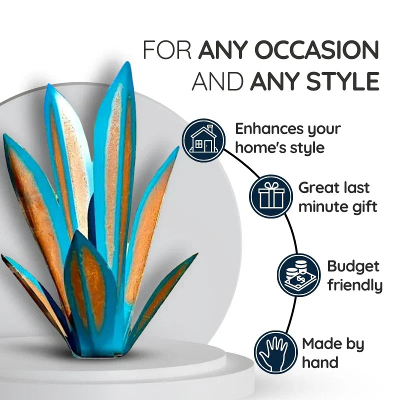 Raxiva-agave americana metal decor plant
