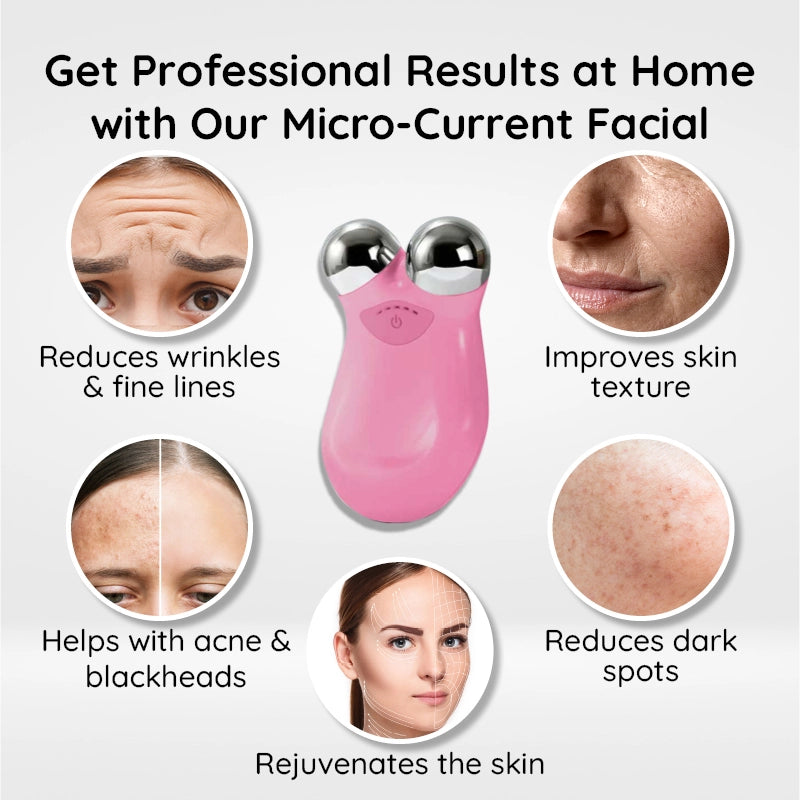 Raxiva microcurrent facial roller