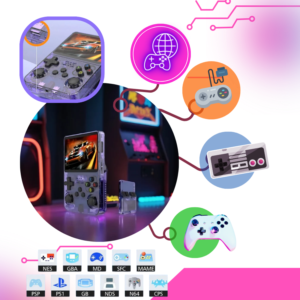 Multiple Emulator Retro Handheld Console-Raxiva-TECH7491683123261, Multiple Emulator Retro Handheld Console, , Raxiva, TECH,