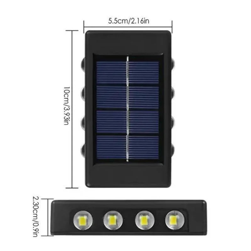 Raxiva outdoor solar wall light