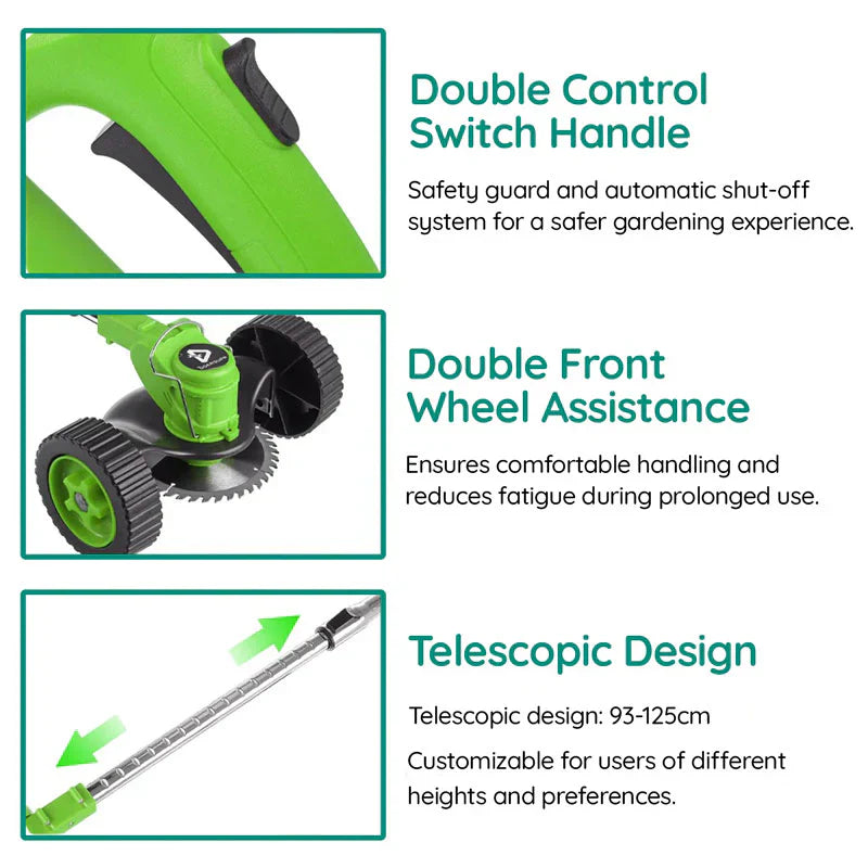 Raxiva-powerful electric battery operated cordless lawn trimmer