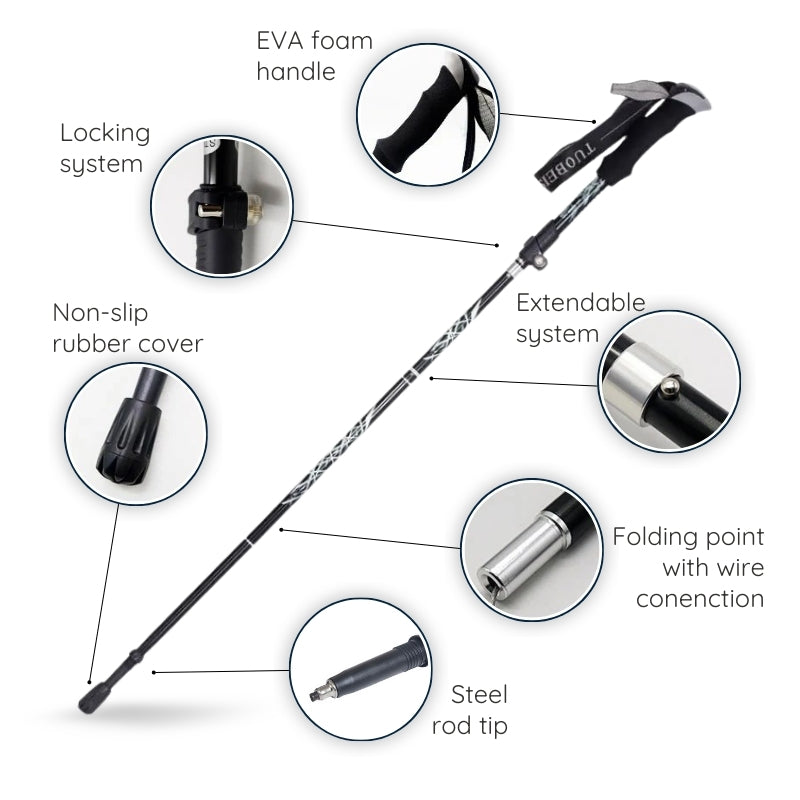 Raxiva premium automatic retractable hiking pole