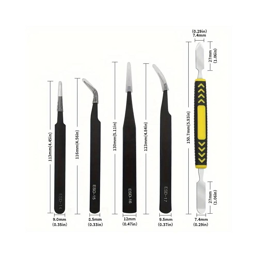 Raxiva-precision tweezers set professional tools for grooming and crafting