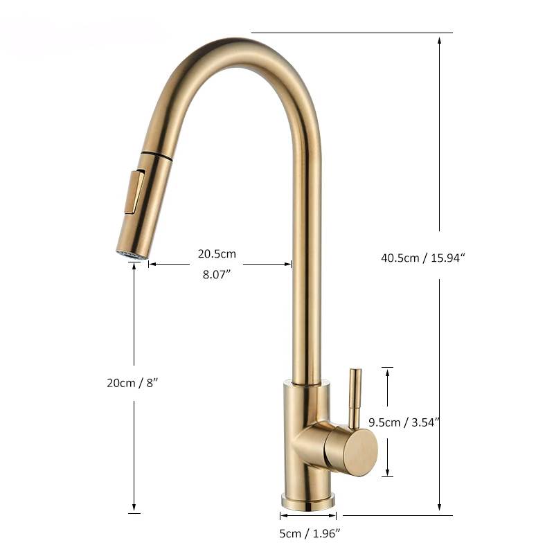 Raxiva-single handle pull out kitchen faucet versatile design modern kitchens