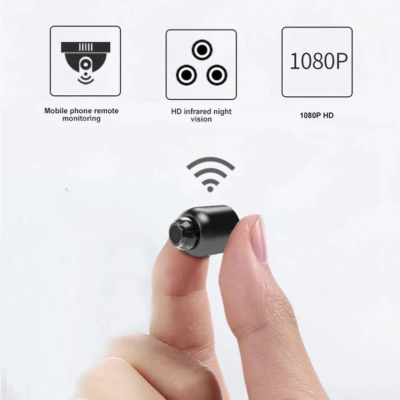 Raxiva-mini wifi camera 1080p wireless surveillance security with night vision motion detection 160 degree audio recording google play compatible perfect for baby monitoring ip cam needs