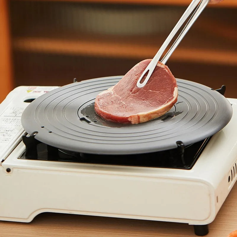 Raxiva - Aluminum Alloy Heat-Conductive Discs – Gas Stove Pot Protectors for Even Cooking, Anti-Burning, Thawing & Heat Insulation