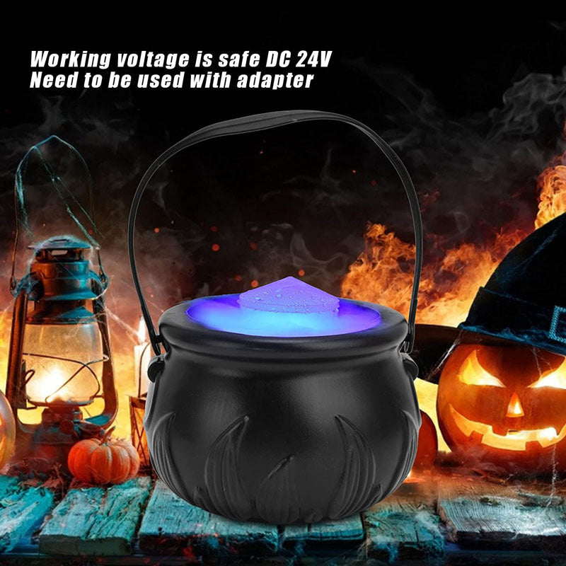 Raxiva - Halloween Witch Jar Atomization Lamp - Black Witch Jar Atomizer Lamp with LED Lights for Holiday Party Fog Smoke Making