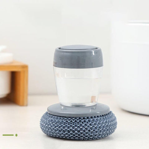 Raxiva - Kitchen Soap Press Dispensing Palm Brush