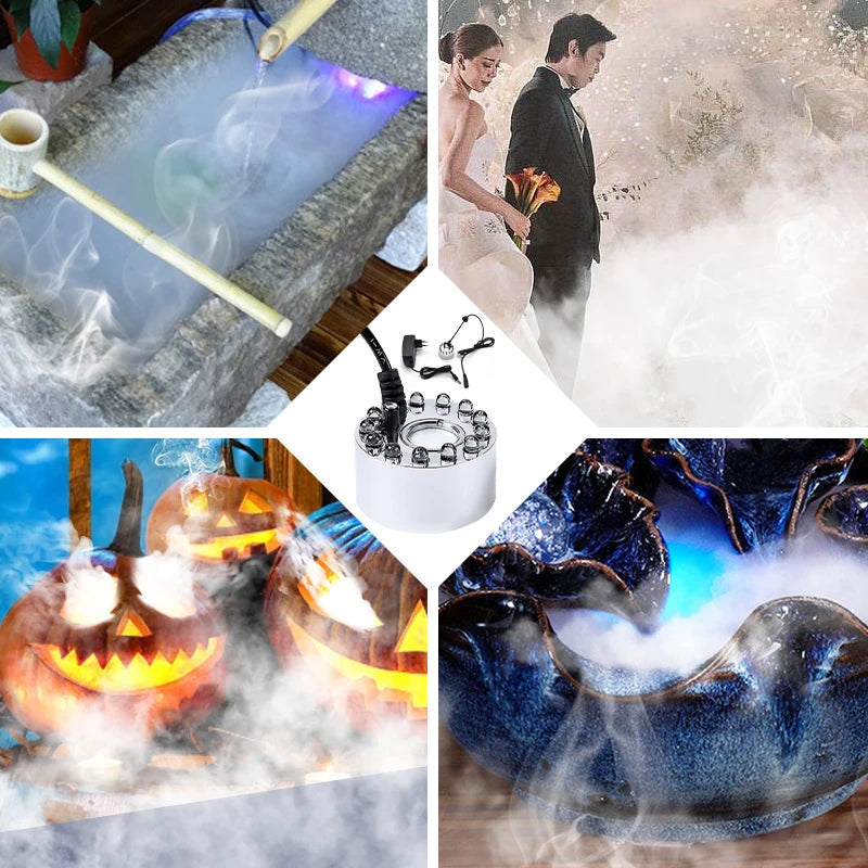 Raxiva - LED Light Decorative Fog Machine - Water Fountain Fog Machine for Halloween & Holiday