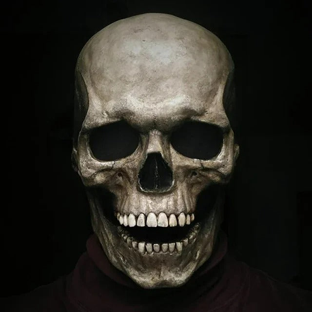 Raxiva - Movable Mouth Skull Mask - Halloween Full Head Skull Mask