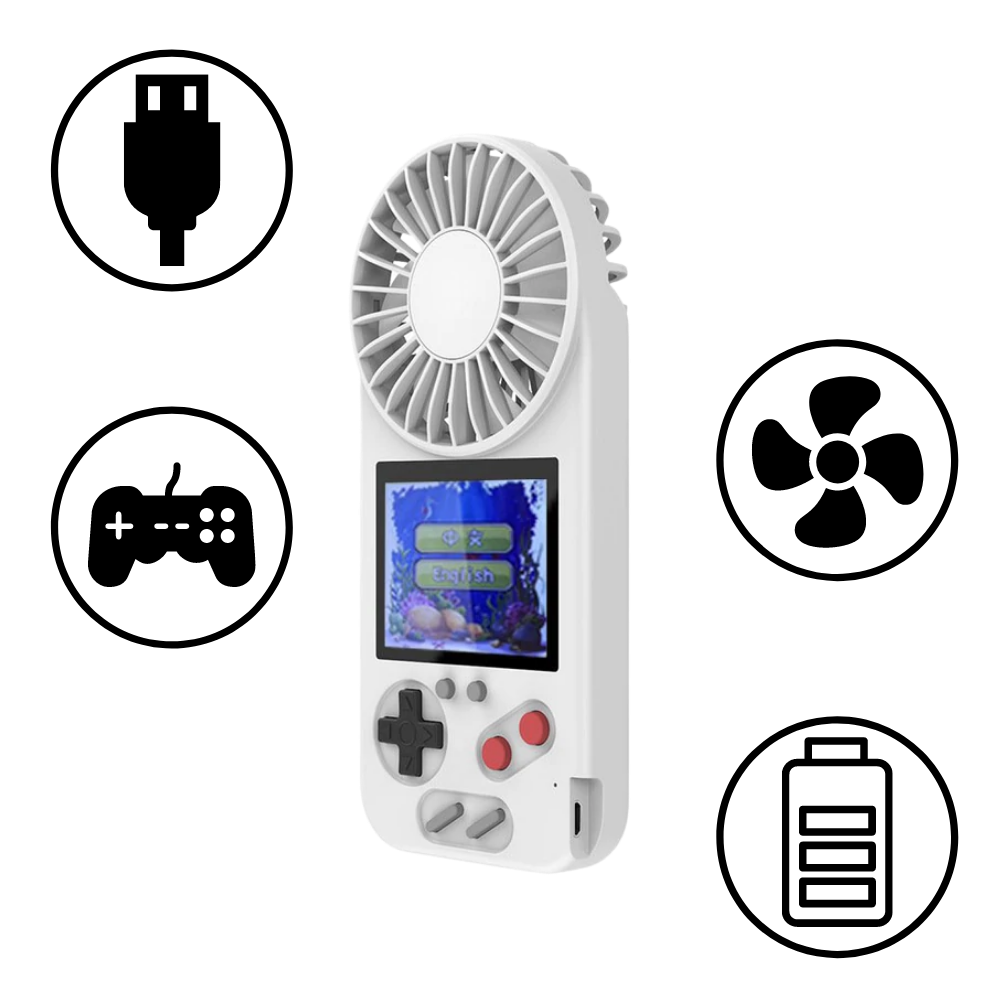 Raxiva - Multi-Game Hand-Held Console with Fan