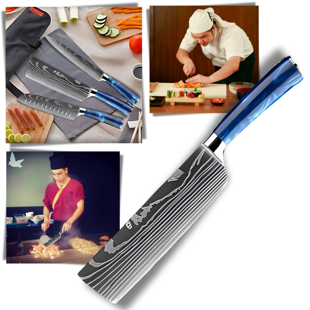 Raxiva - Ocean Blue Japanese Knives