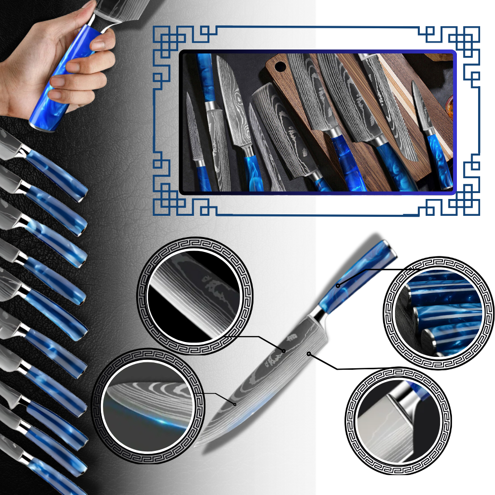 Raxiva - Ocean Blue Japanese Knives