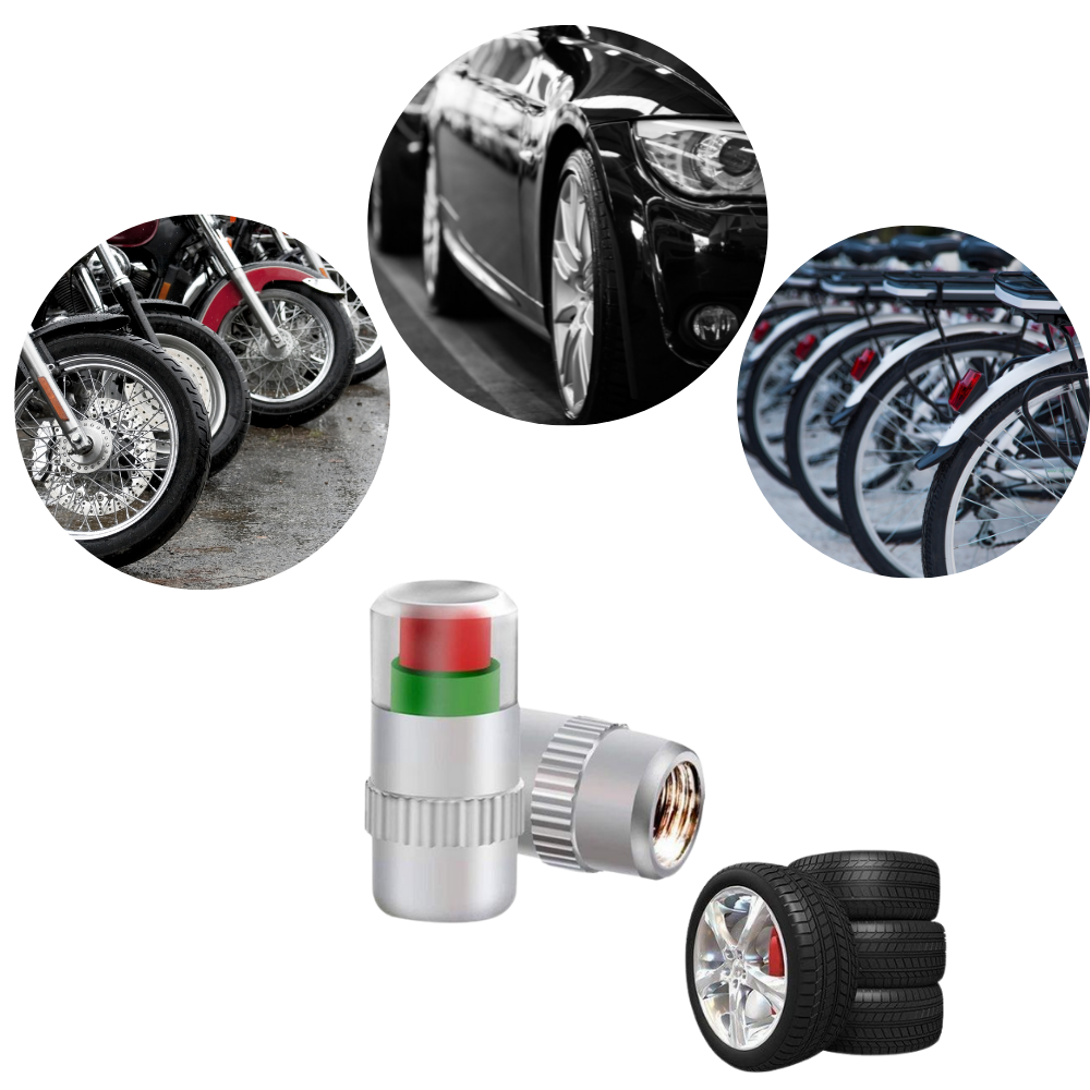 Raxiva - Pack of 4 Car Tire Pressure Sensors