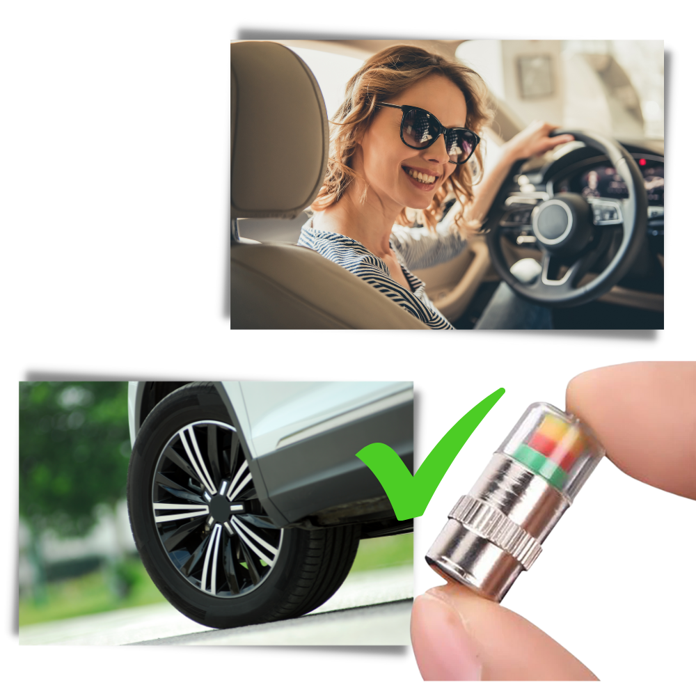 Raxiva - Pack of 4 Car Tire Pressure Sensors