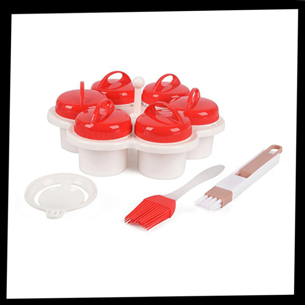 Raxiva - Pack of 6 Fancy Shape Egg Cookers