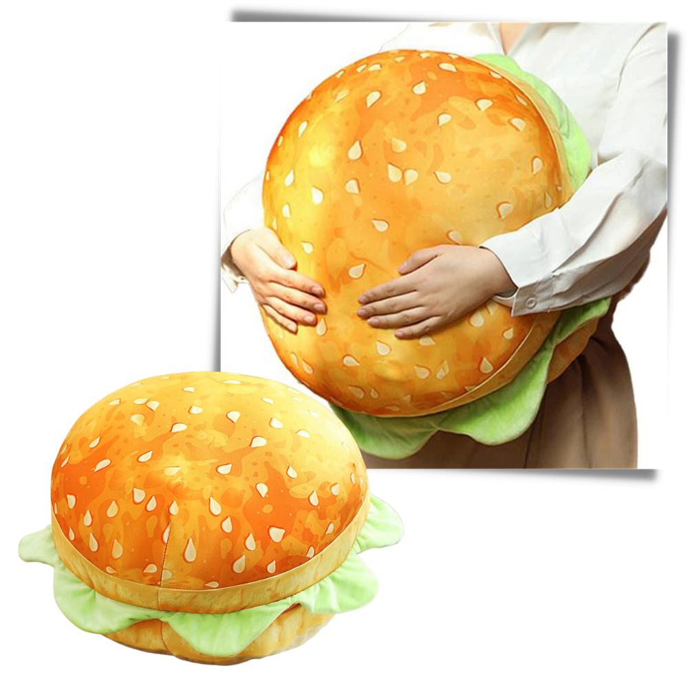 Raxiva - Plush Burger Cushion